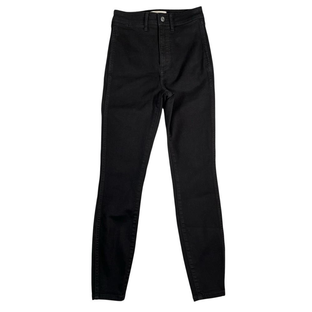 Everlane Women's The Way High Skinny Jeans Black Organic Cotton Size 26 Regular